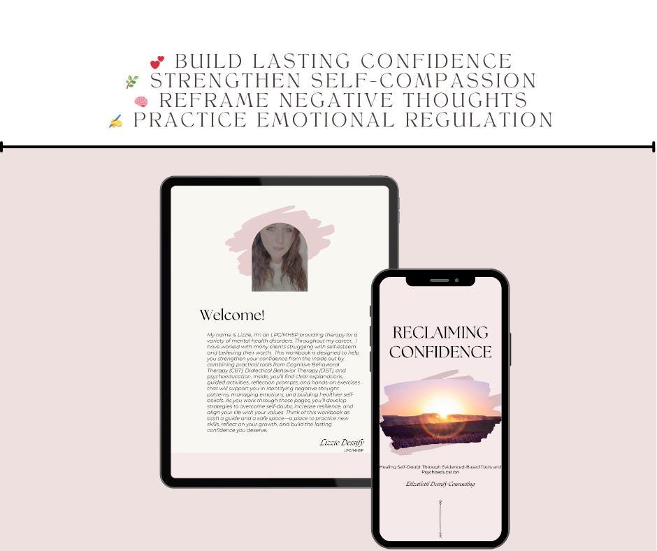 Self-Confidence Workbook | CBT & DBT Guided Journal (PDF)