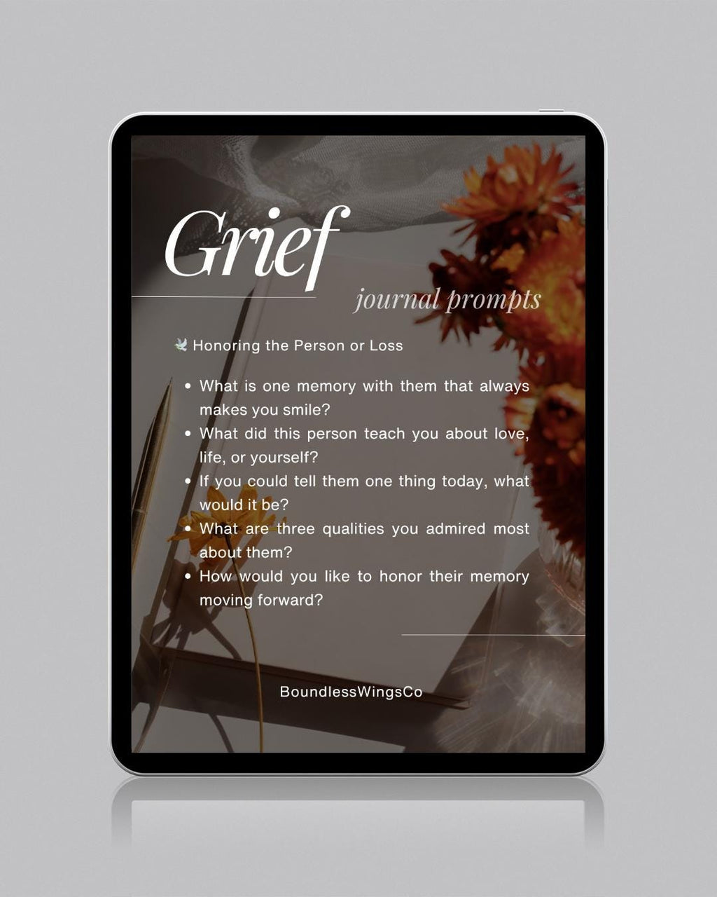 Grief Journal Prompts | Guided Grief Workbook